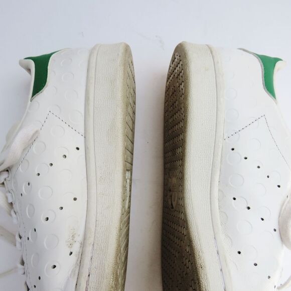 Adidas Sam Womens 8.5 40 2/3 Smith Iconic White Leather Tennis Shoes - Picture 12 of 16